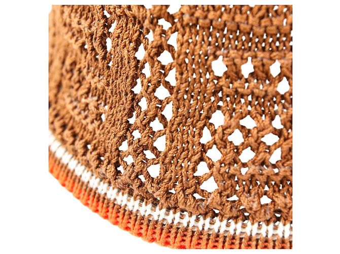 Chapéu bucket de algodão crochê FF da Fendi - vista 3