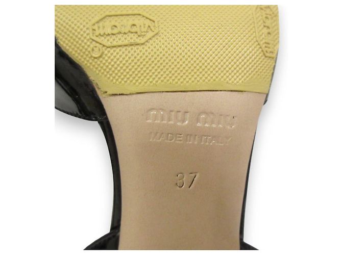 Miu Miu Kristall Chunky Heel Riemchensandalen Schwarz - Ansicht 9