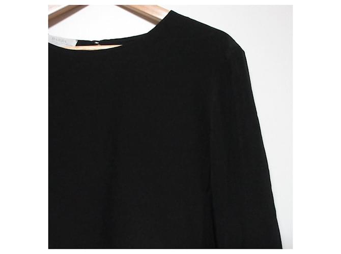 Autre Marque Barba Seidenpullover Bluse Schwarz - Ansicht 3
