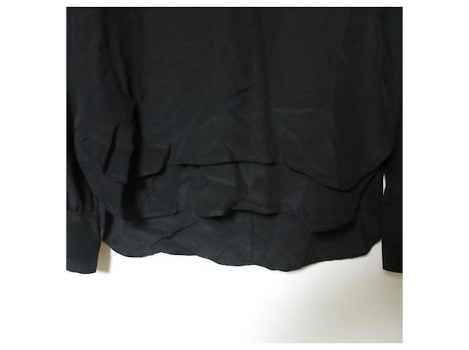 Autre Marque Barba Seidenpullover Bluse Schwarz - Ansicht 4