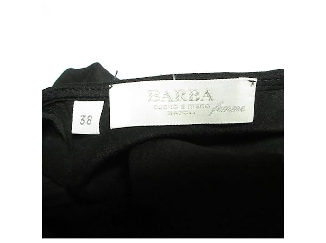 Autre Marque Barba Seidenpullover Bluse Schwarz - Ansicht 5
