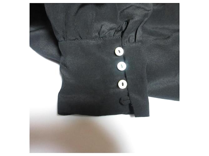 Autre Marque Barba Seidenpullover Bluse Schwarz - Ansicht 9