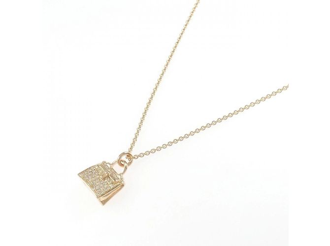 Hermès Colar Hermes Kelly 0,21CT Dourado - vista 2