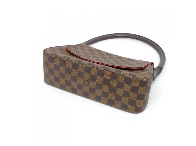 Borsa a Spalla Mini Looping Damier Louis Vuitton Marrone - vista 3