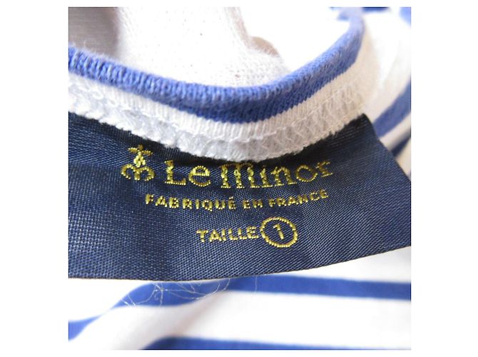 Autre Marque T-shirt a Manica Lunga a Righe Basche Le Minor Bianco Blu - vista 10