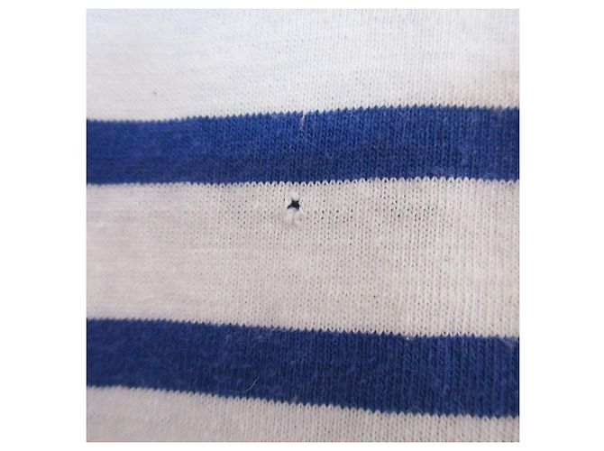 Autre Marque T-shirt a Manica Lunga a Righe Basche Le Minor Bianco Blu - vista 6