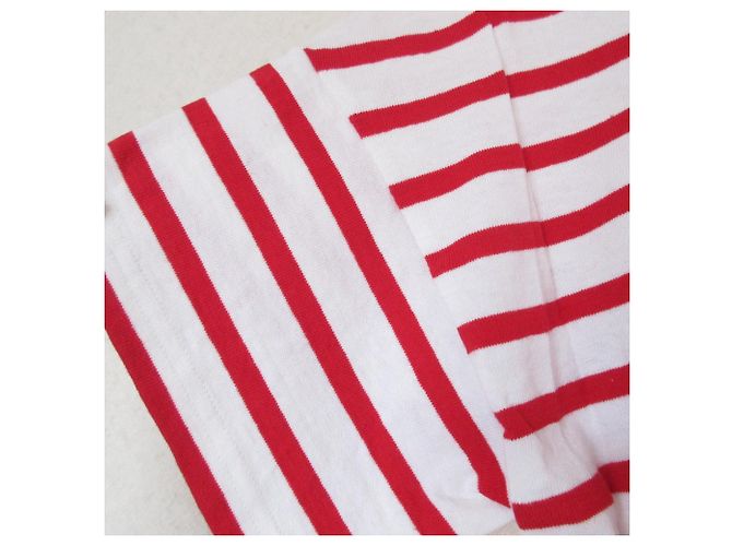 Autre Marque T-shirt in cotone a righe Le Minor Bianco Rosso - vista 4
