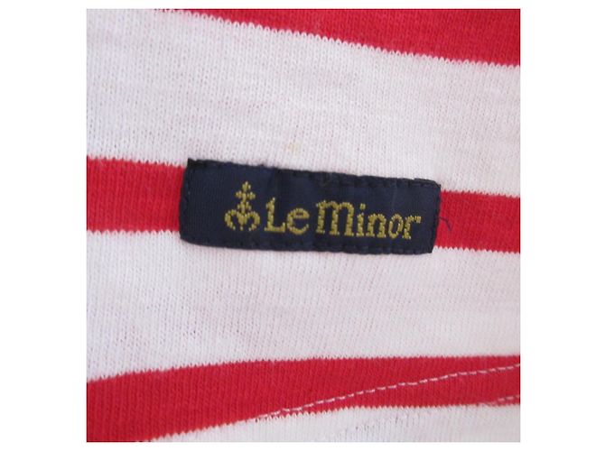 Autre Marque T-shirt in cotone a righe Le Minor Bianco Rosso - vista 5