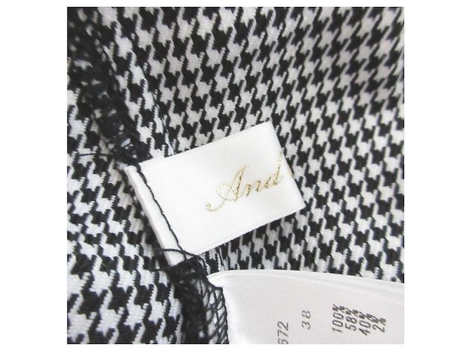 Autre Marque Vestido Largo Houndstooth Couture Negro - vista 6