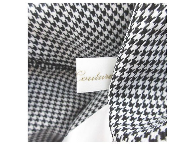 Autre Marque Vestido Largo Houndstooth Couture Negro - vista 7