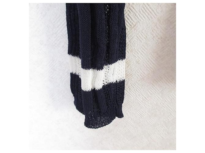 Autre Marque Rippstrickpullover Einfachheit Blau Marineblau - Ansicht 5