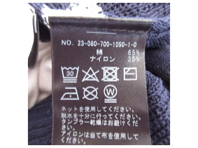 Autre Marque Rippstrickpullover Einfachheit Blau Marineblau - Ansicht 9