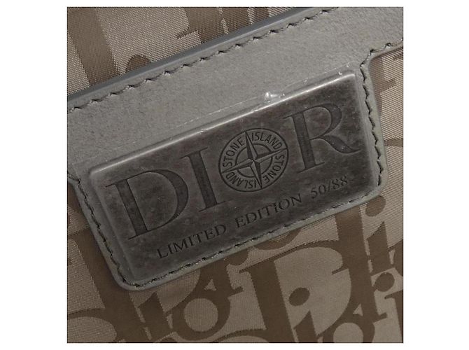 Borsa grigia Christian Dior Marrone - vista 5