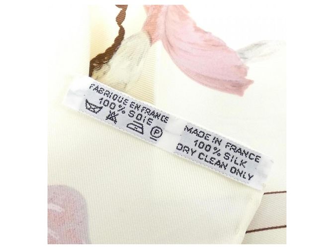 Silk In Hermès Hermès LA DANSE Quadrat-Schal Beige Roh - Ansicht 8
