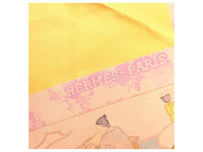 Silk In Hermès LES ARTISAN D'HERMES Sciarpa Quadrata Arancione - vista 2