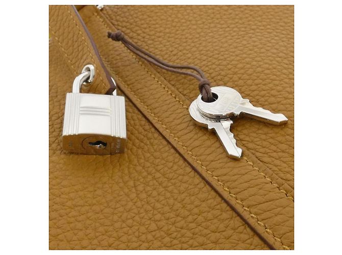 Bolsa Hermès Picotin Lock Eclat MM Marrom Dourado - vista 4