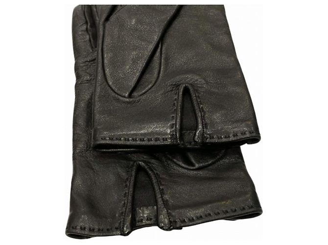 Guanti in pelle Kelly di Hermès per donne Nero - vista 8