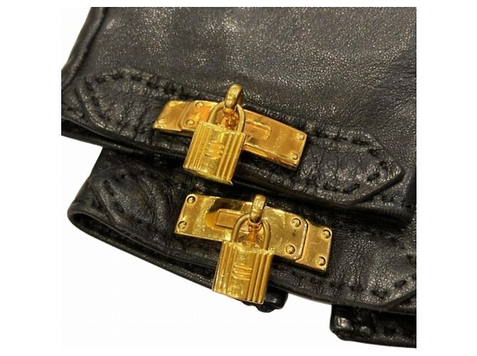 Guanti in pelle Kelly di Hermès per donne Nero - vista 9