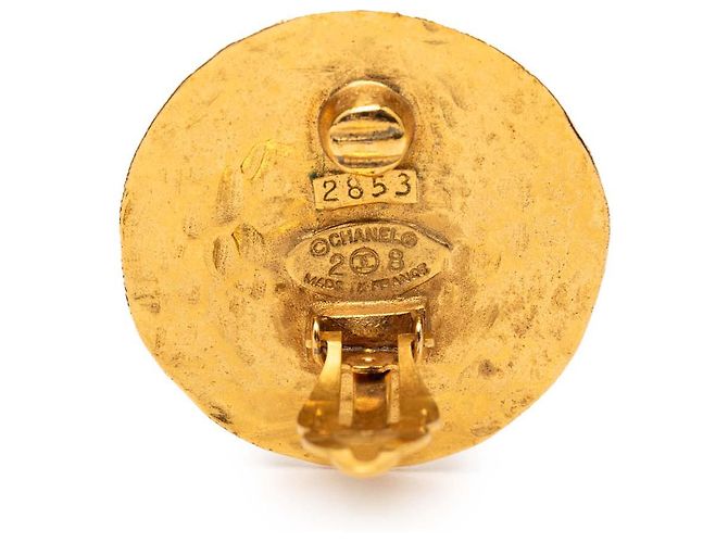 Orecchini a clip in oro placcato CC rotondi 31 Rue Cambon di Chanel D'oro - vista 3
