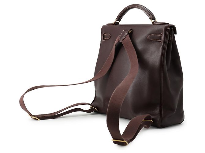 Zaino Hermès Kelly Ad GM Marrone - vista 2