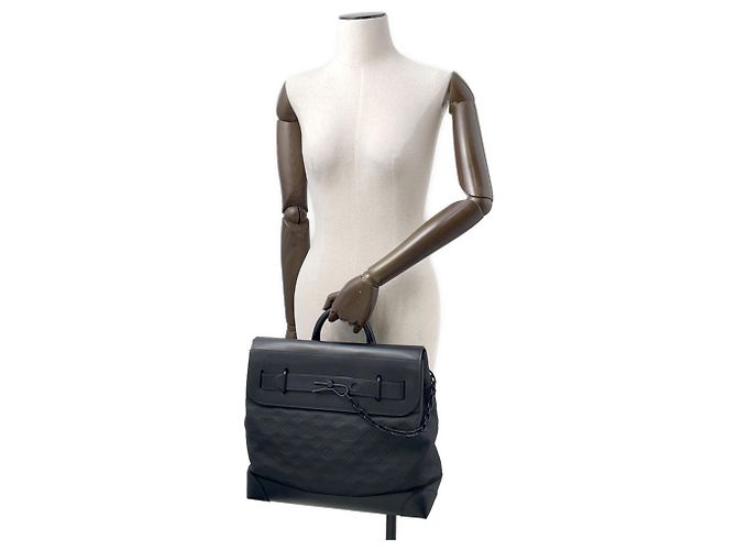 Borsa Steamer PM in Taurillon Monogram Louis Vuitton Noir - vue 4