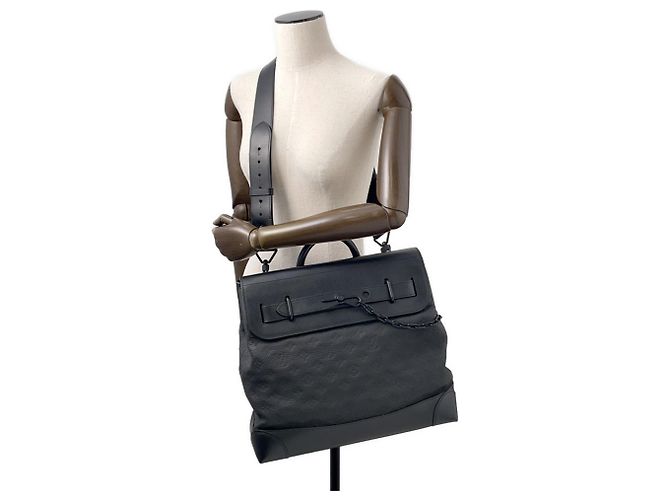 Borsa Steamer PM in Taurillon Monogram Louis Vuitton Noir - vue 5