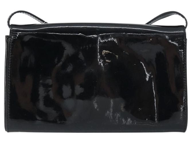 Fendi Vintage Schultertasche aus Emaille Schwarz - Ansicht 2
