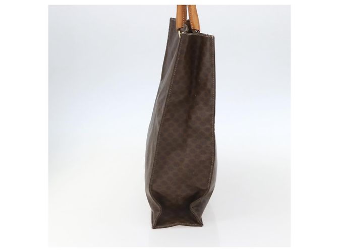 Céline Celine Vintage Macadam Tote Tasche aus Canvas Braun - Ansicht 4