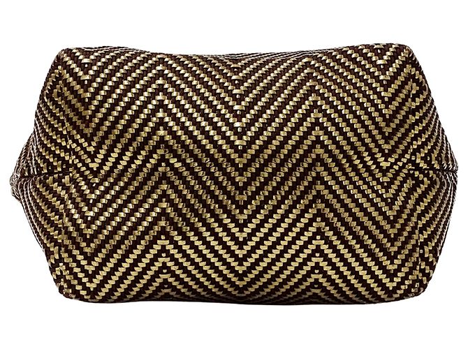 Borsa Hermès Kaba Chennai PM in pelle marrone dorato - vista 3