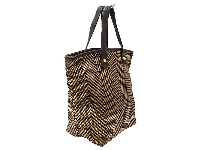 Borsa Hermès Kaba Chennai PM in pelle marrone dorato - vista 4