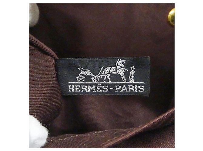 Borsa Hermès Kaba Chennai PM in pelle marrone dorato - vista 6