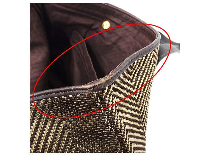 Borsa Hermès Kaba Chennai PM in pelle marrone dorato - vista 8