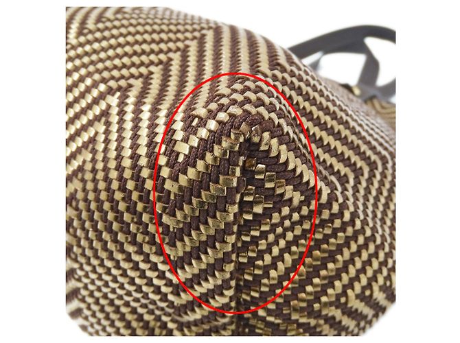 Borsa Hermès Kaba Chennai PM in pelle marrone dorato - vista 9