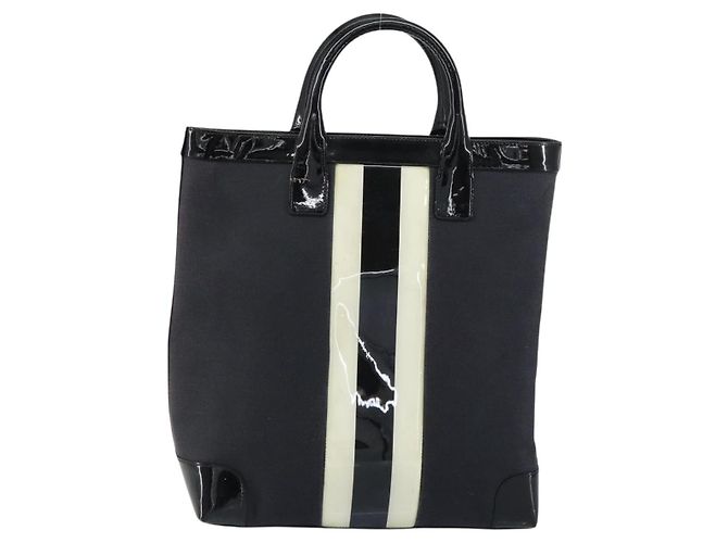 Gucci Vintage Tote aus Canvas Schwarz - Ansicht 2