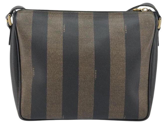 Fendi Vintage Pequin Schultertasche Pequin Braun - Ansicht 2