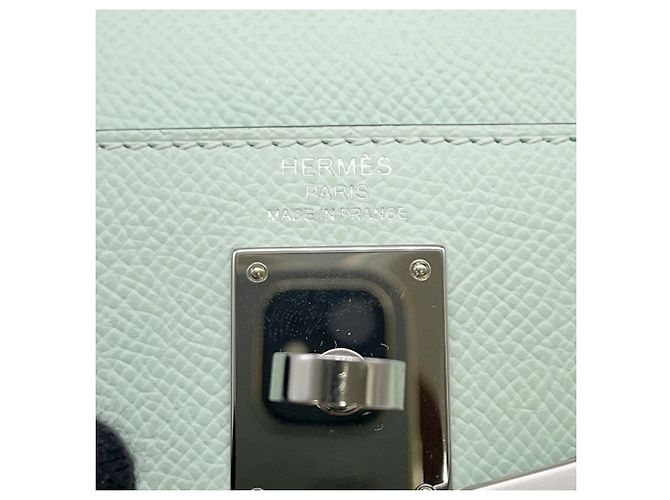 Borsa Clutch Kelly Elan Verde Menta di Hermès Verde chiaro - vista 12