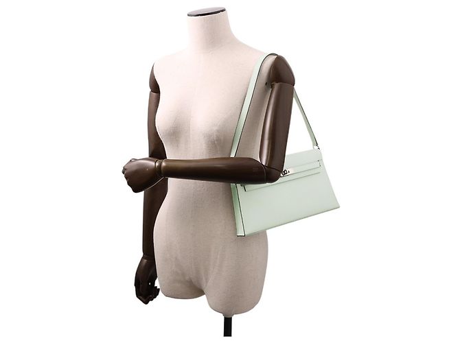 Borsa Clutch Kelly Elan Verde Menta di Hermès Verde chiaro - vista 4