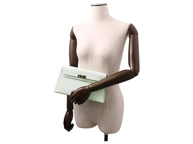 Borsa Clutch Kelly Elan Verde Menta di Hermès Verde chiaro - vista 5