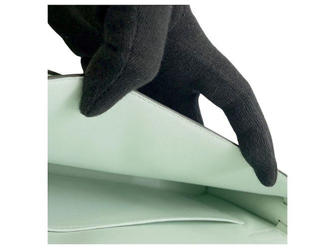 Borsa Clutch Kelly Elan Verde Menta di Hermès Verde chiaro - vista 9