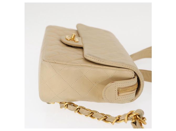 Chanel Vintage Classic Flap Backpack Quilted Lambskin Medium Beige - view 3