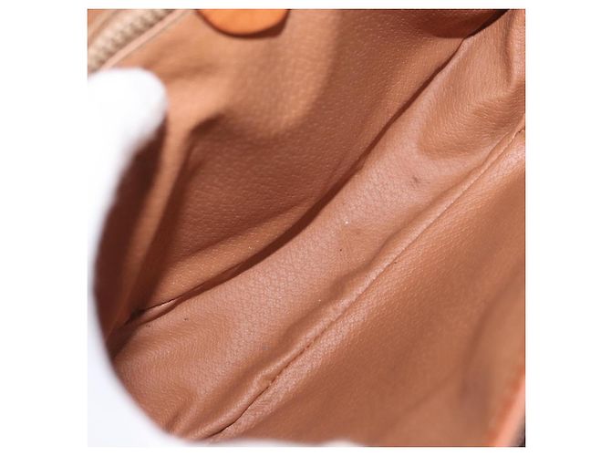 Céline Celine Vintage Macadam Shoulder Bag Canvas and Leather Brown - view 5