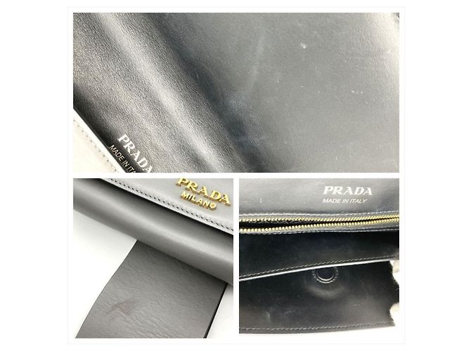 Multicolor Schultertasche PRADA Braun Weiß Mehrfarben - Ansicht 9
