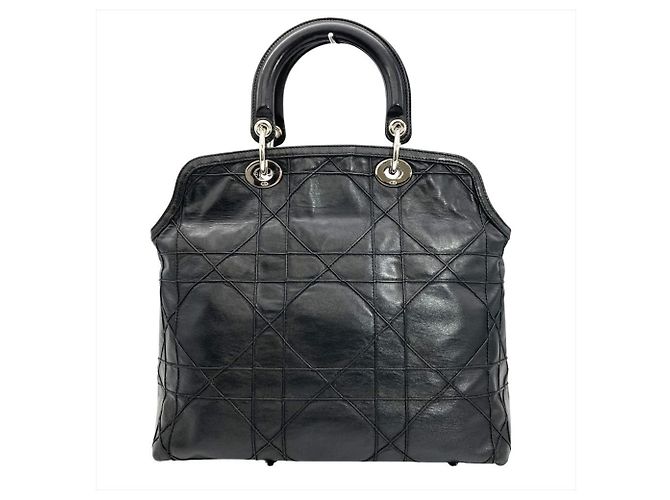 Borsa Lady Cannage di Christian Dior Nero - vista 3