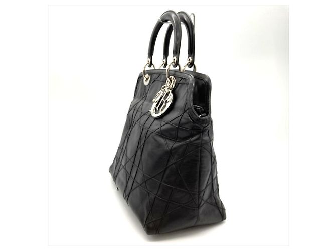 Borsa Lady Cannage di Christian Dior Nero - vista 4
