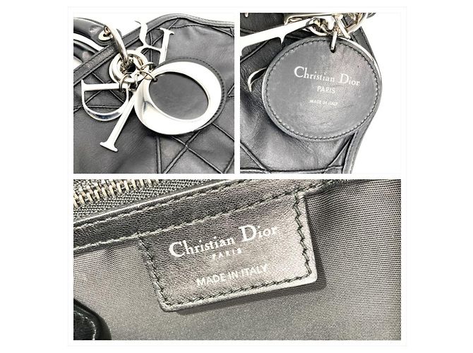 Borsa Lady Cannage di Christian Dior Nero - vista 6