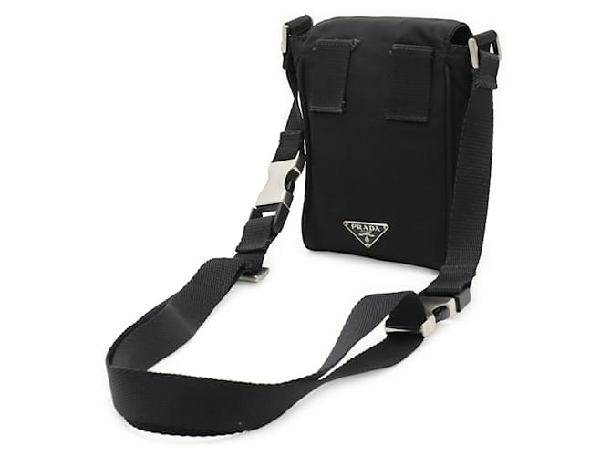 Borsa a Spalla Triangle Prada Nero - vista 3