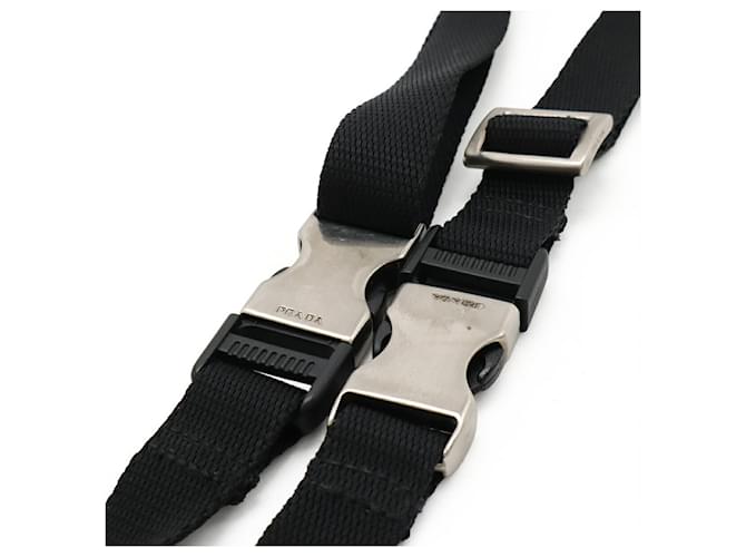 Borsa a Spalla Triangle Prada Nero - vista 5