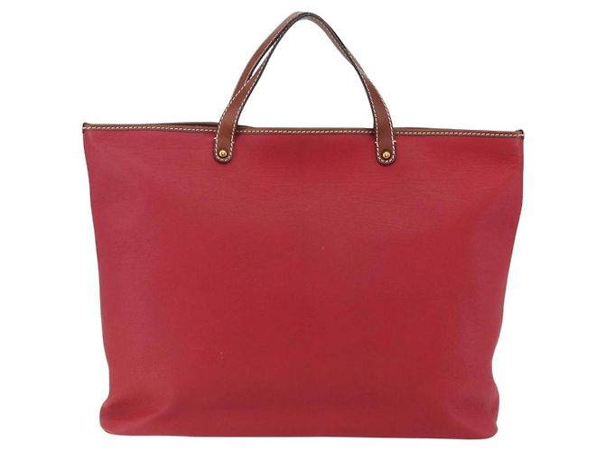 Chloé Borsa tote vintage in pelle Chloe Rosso - vista 2