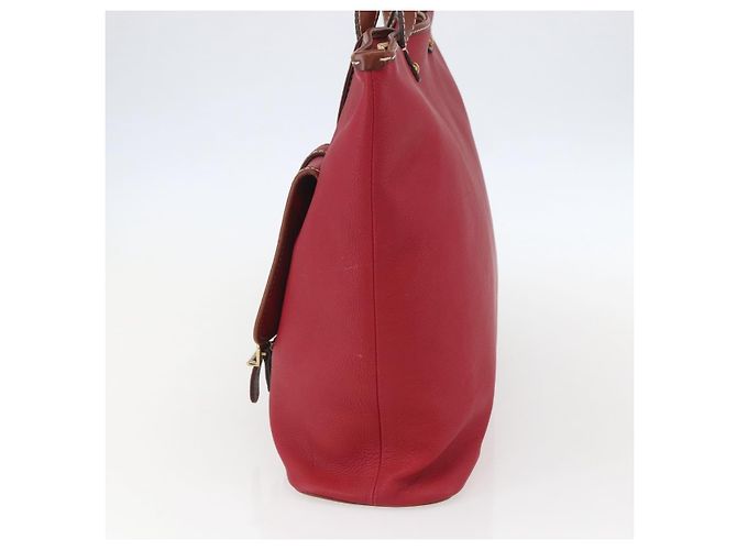 Chloé Borsa tote vintage in pelle Chloe Rosso - vista 4