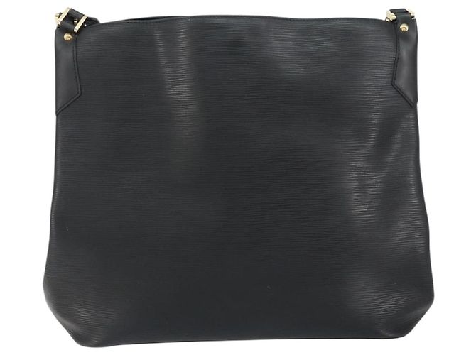 Borsa Louis Vuitton Mandara in pelle Epi GM Nero - vista 2